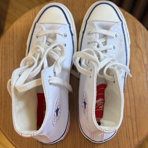 Converse Kids White and Blue High-Top Sneakers